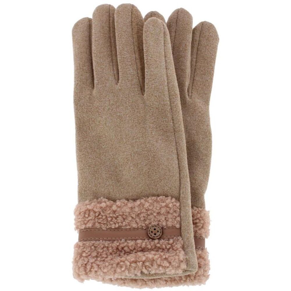CTM Women's Teddy Synthetic Fleece Touchscreen Winter Gloves